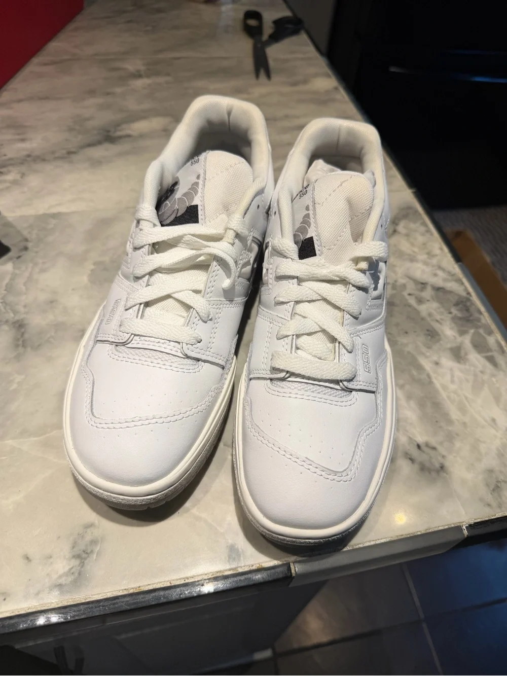 New Balance all white